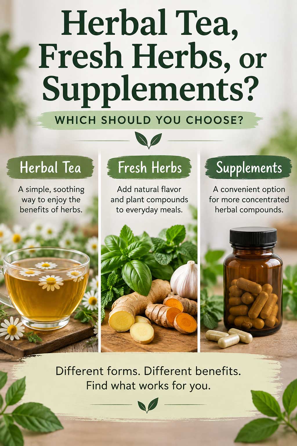 Herbal Wellness Tea Herbs and Supplements