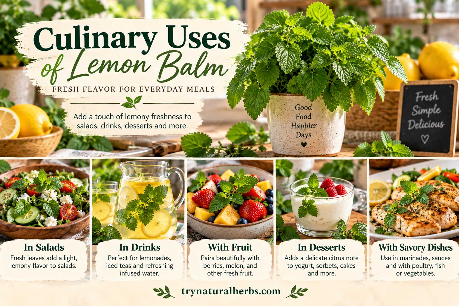 Lemon balm Culinary Uses and Recipes