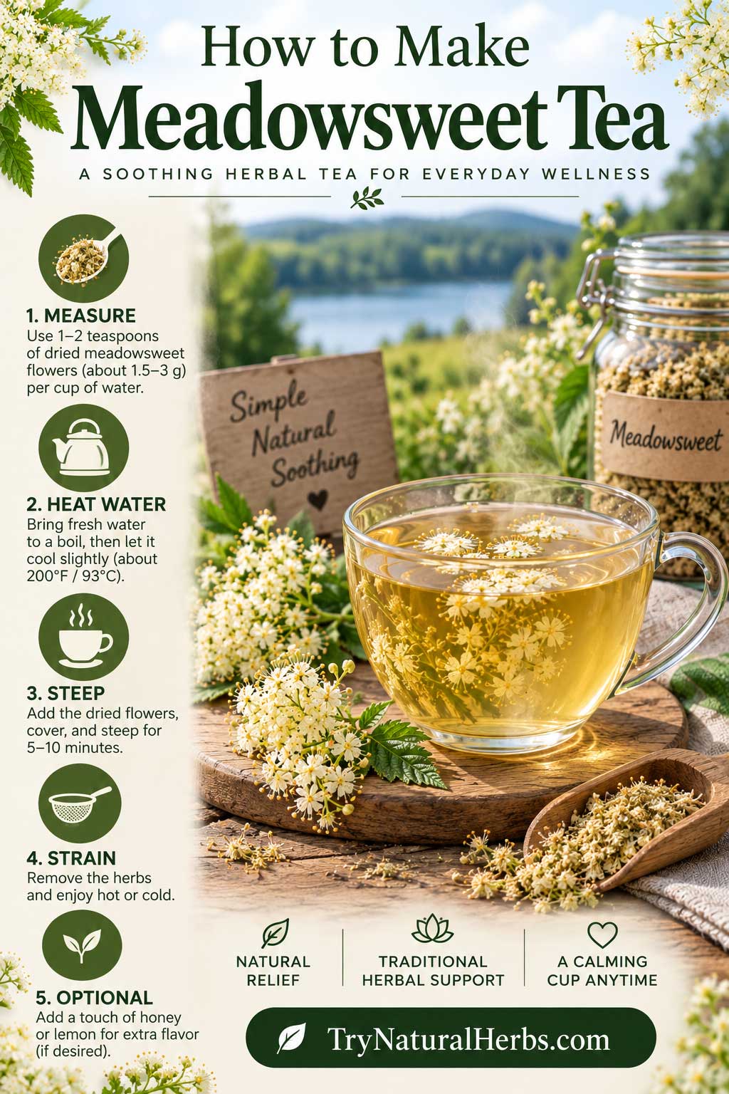 How to Make Meadowsweet Tea