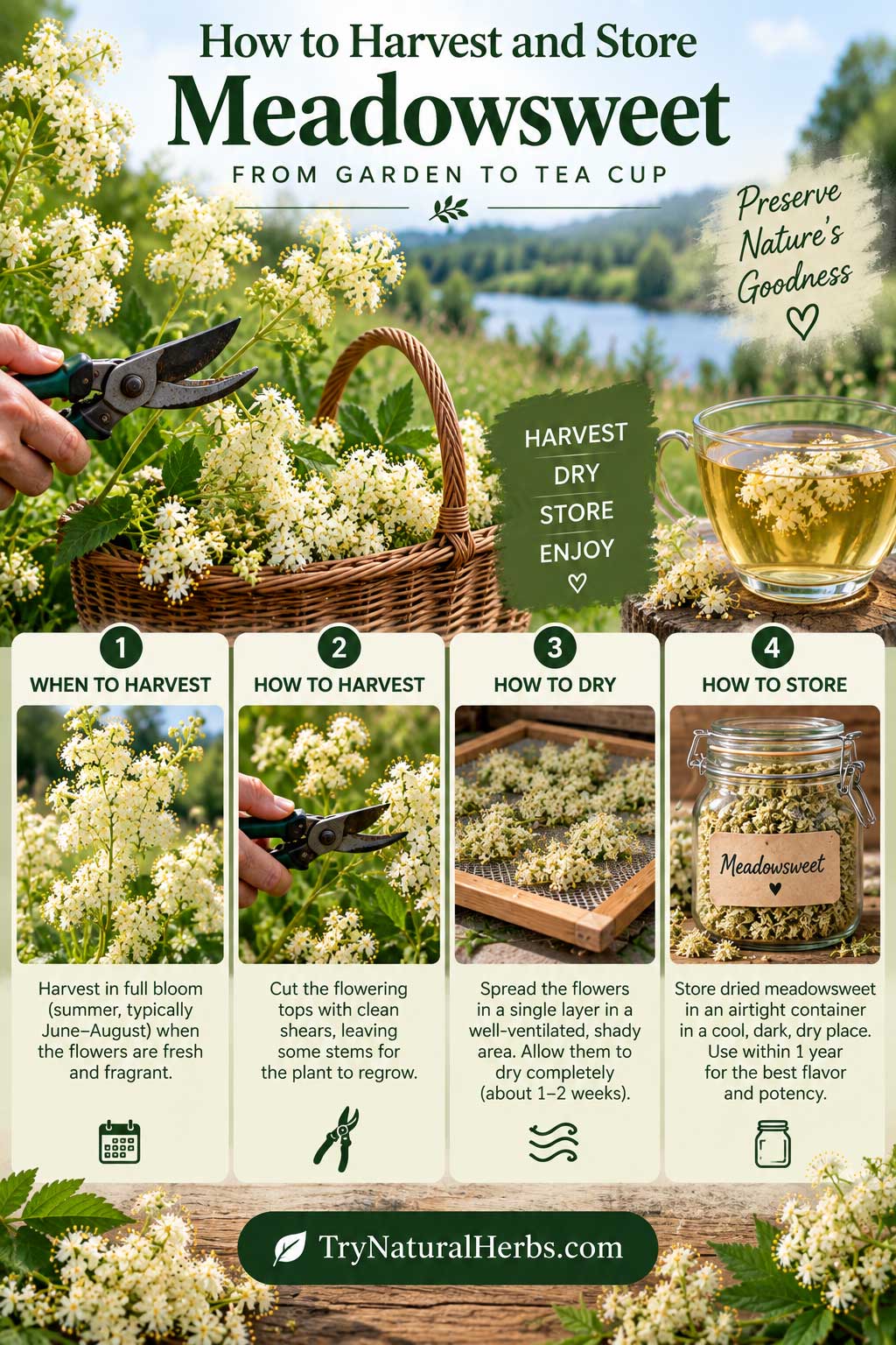 Meadowsweet Harvest and Storage Guide