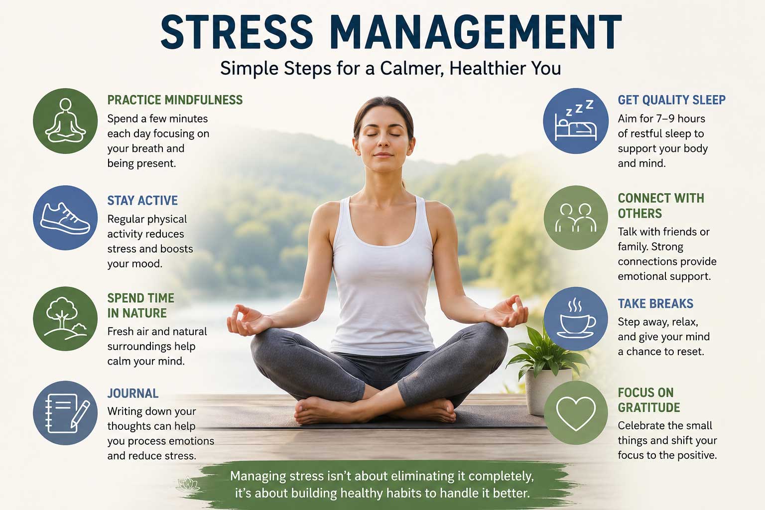Stress management tips for a calmer you