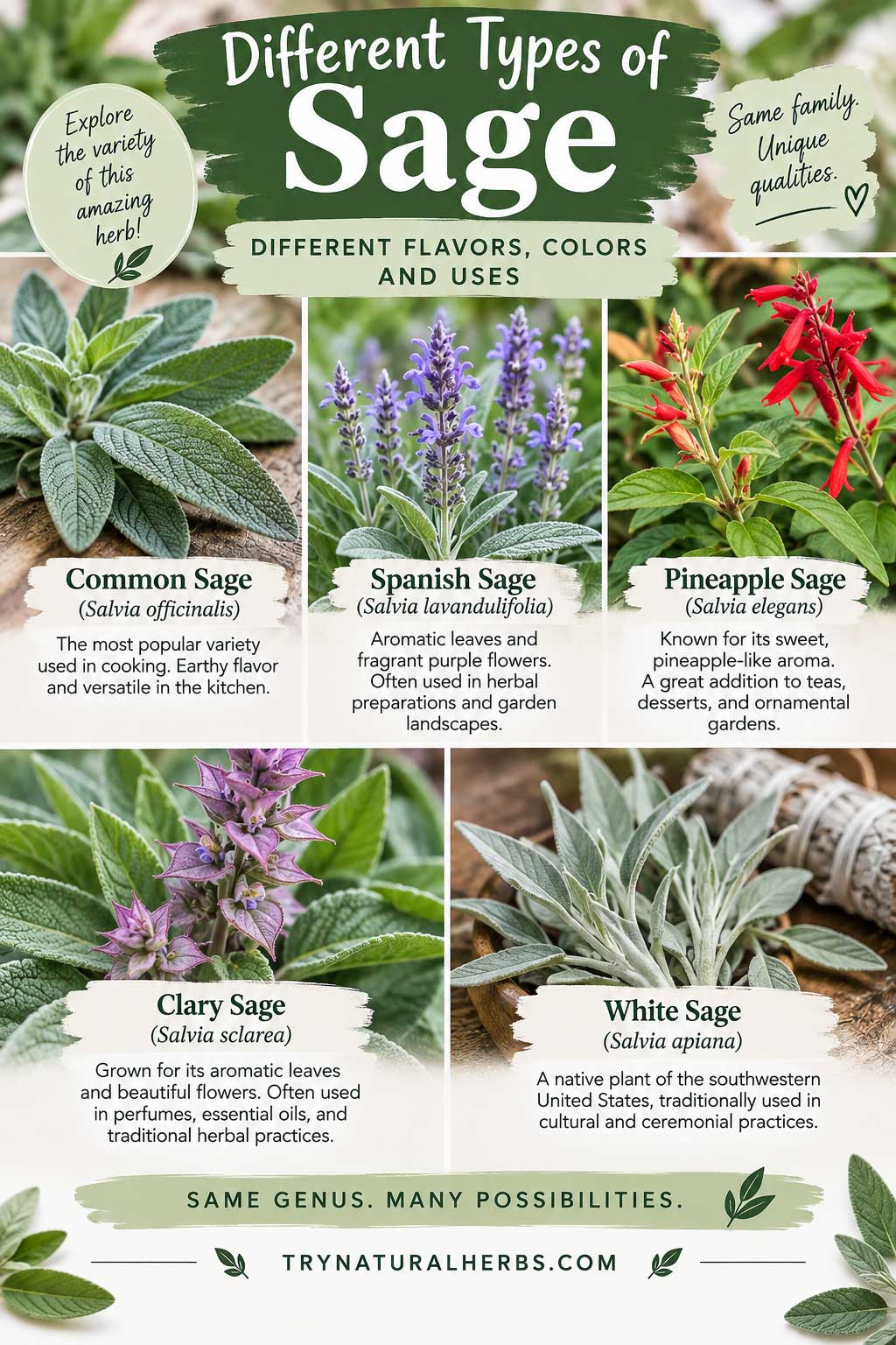 Different Types of Sage infographic