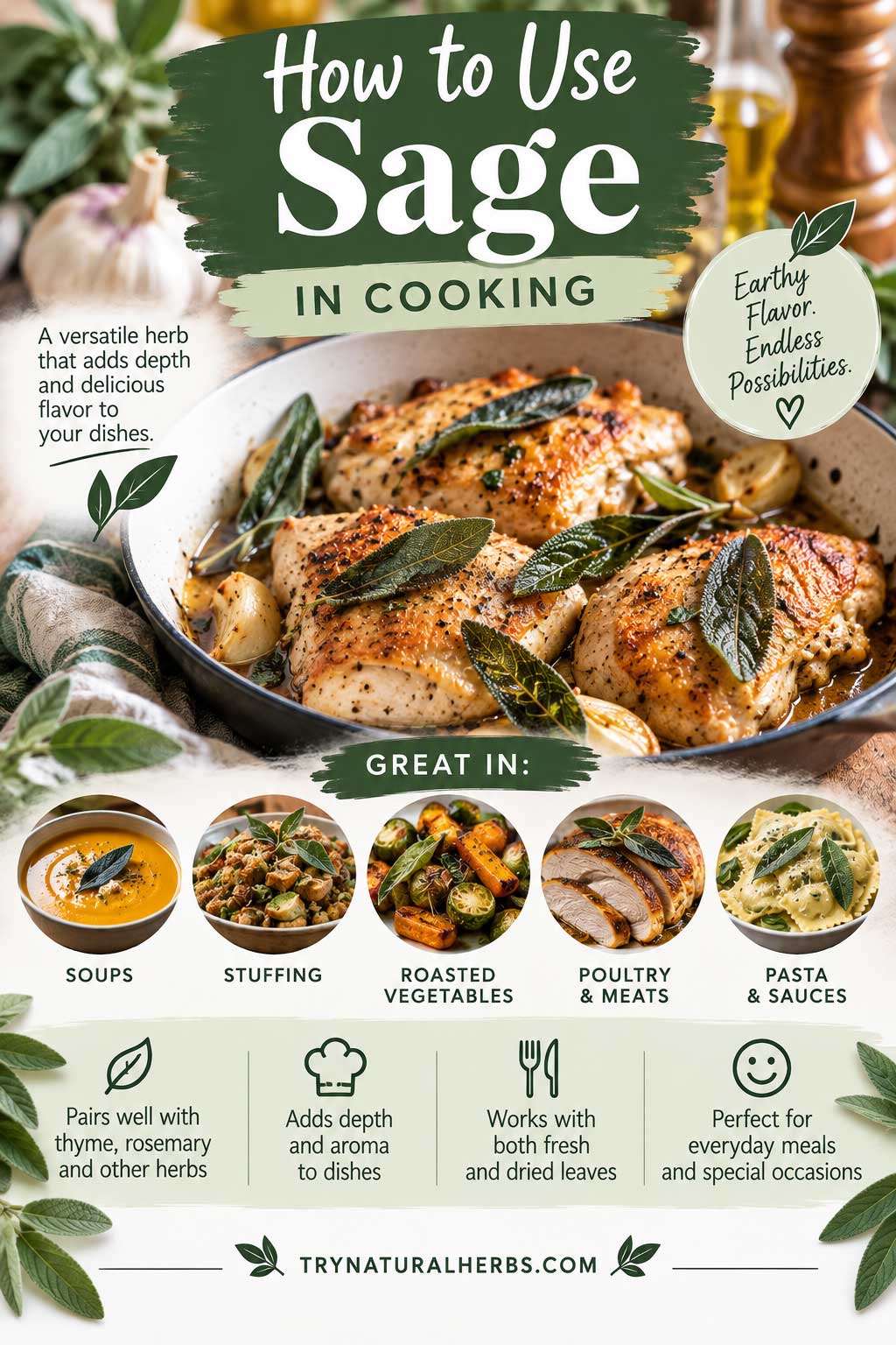 Sage in Cooking Infographic