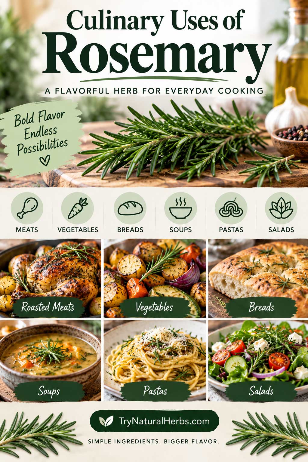 Culinary Uses of Rosemary infographic
