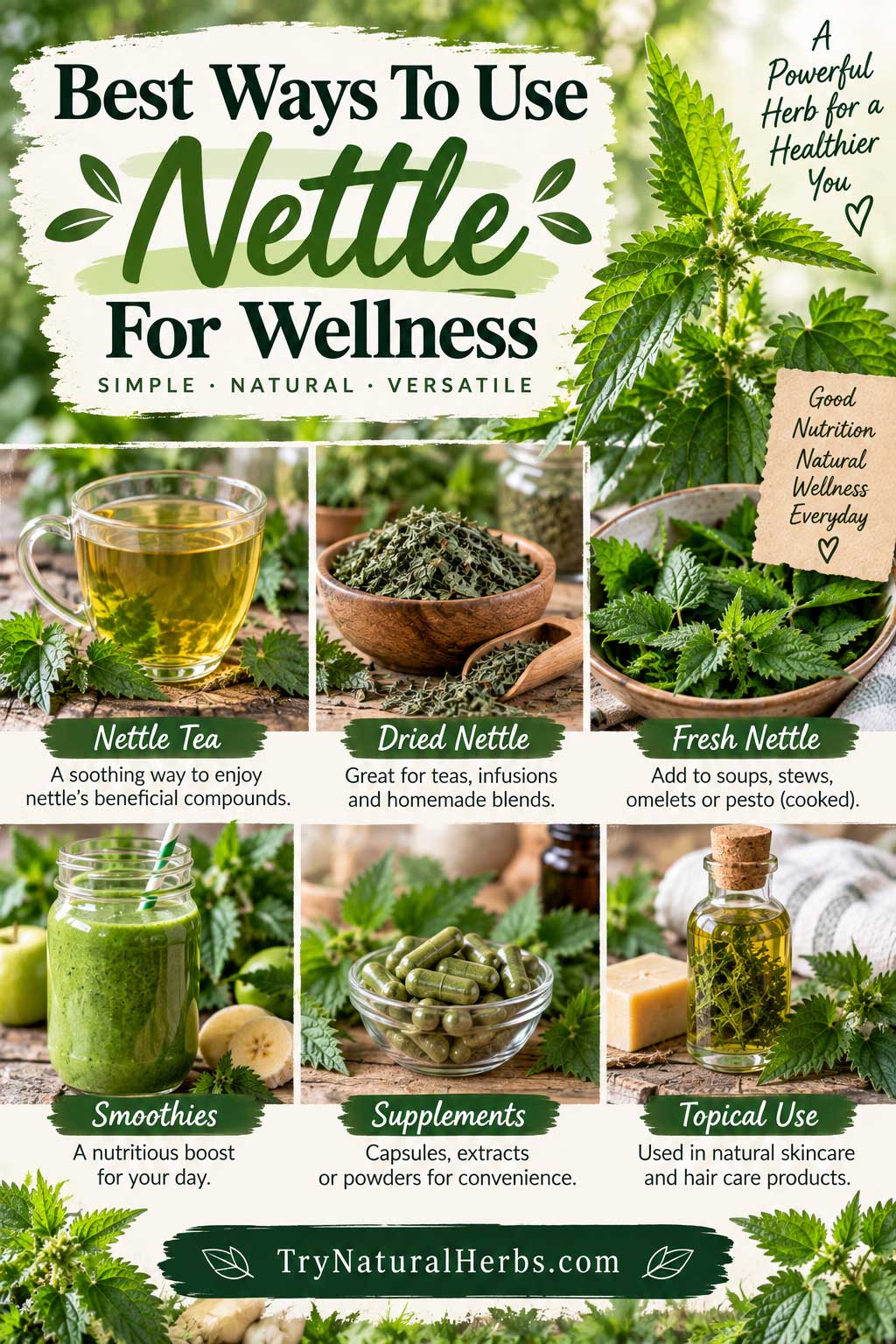 Nettle Wellness Uses Infographic