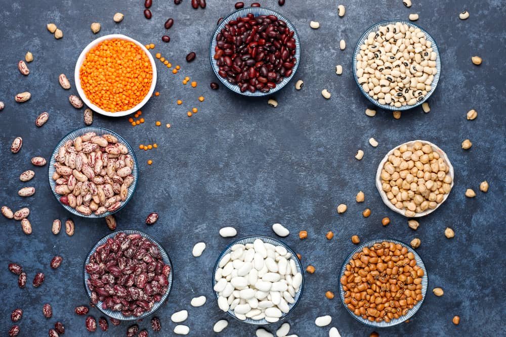 healthy vegan protein-legumes food